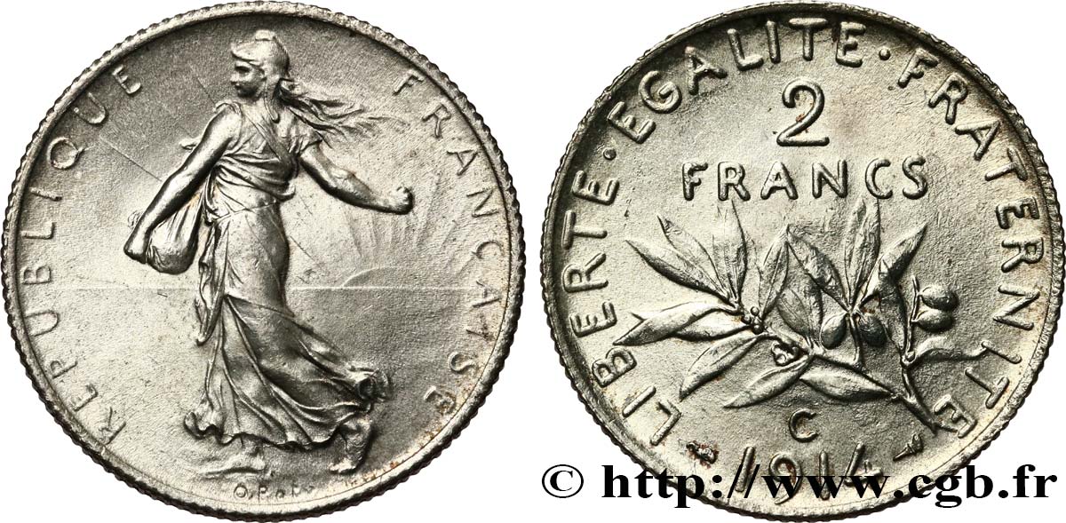 2 francs Semeuse 1914 Castelsarrasin F.266/16 SUP62