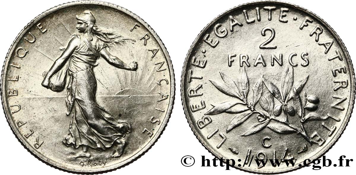 2 francs Semeuse 1914 Castelsarrasin F.266/16 SUP62