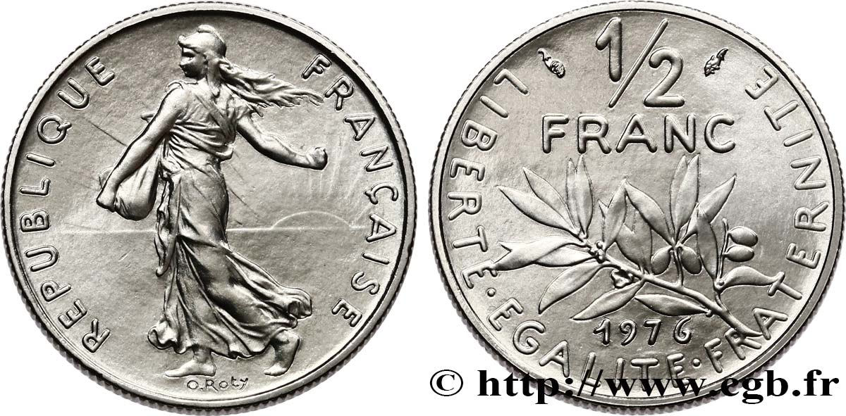 1/2 franc Semeuse 1976 Pessac F.198/15 FDC