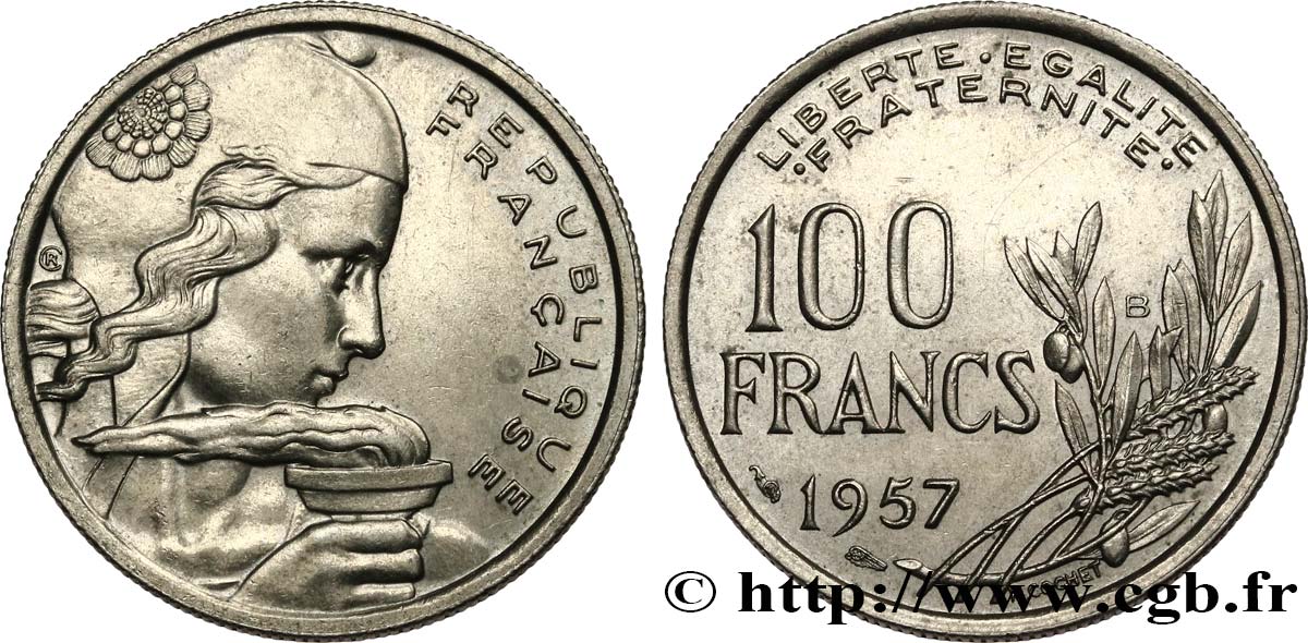 100 francs Cochet 1957 Beaumont-Le-Roger F.450/11 SPL60