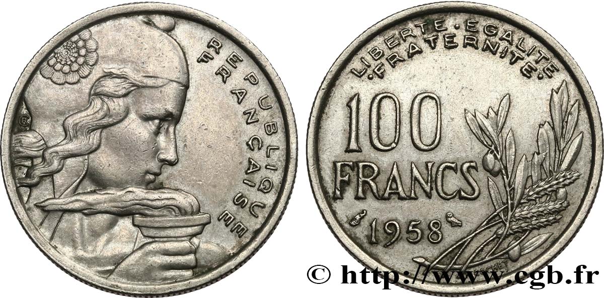 100 francs Cochet, Chouette 1958 F.450/13 VF