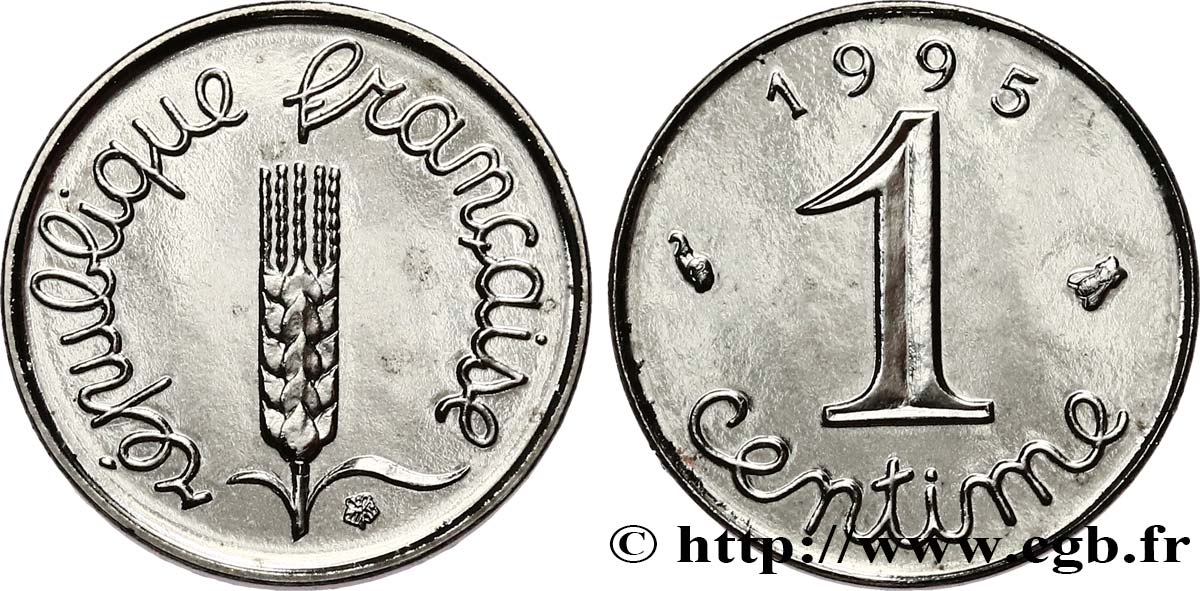 1 centime Épi, BU (Brillant Universel) 1995 Pessac F.106/55 FDC