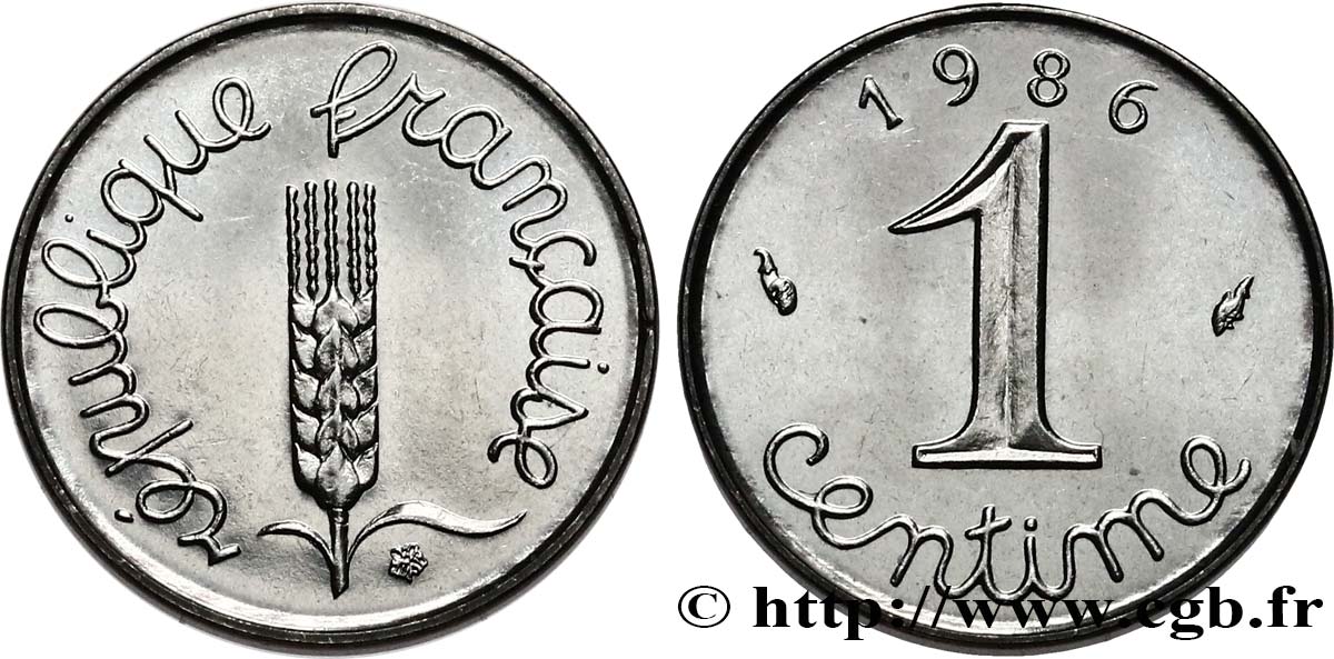 1 centime Épi 1986 Pessac F.106/43 MS64