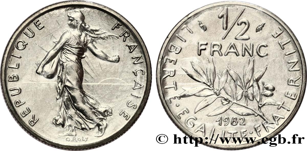 1/2 franc Semeuse 1982 Pessac F.198/21 FDC