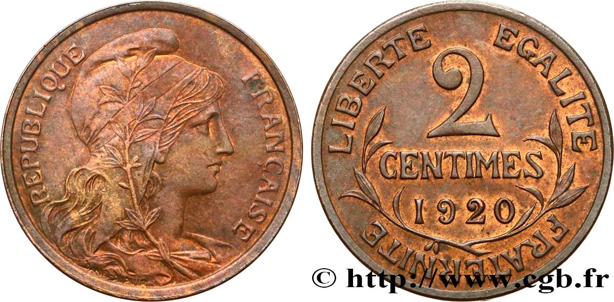 2 centimes Daniel-Dupuis 1920 Paris F.110/20 SPL55