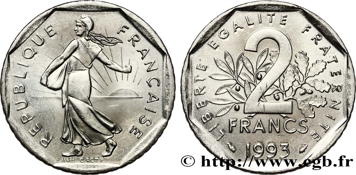 2 francs Semeuse, nickel 1993 Pessac F.272/19 MS62