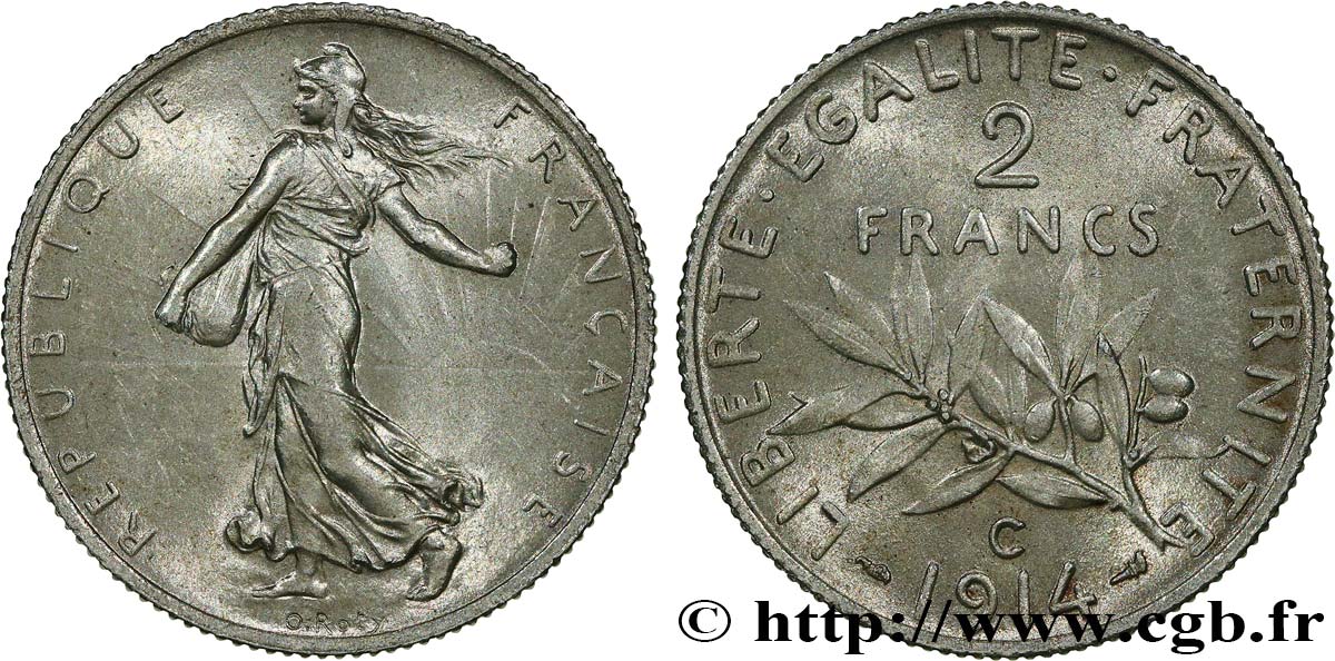 2 francs Semeuse 1914 Castelsarrasin F.266/16 SUP58