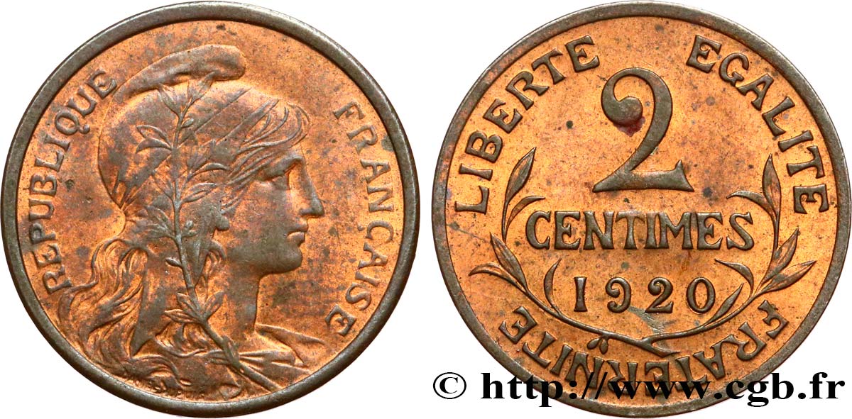 2 centimes Daniel-Dupuis 1920 Paris F.110/20 SUP58