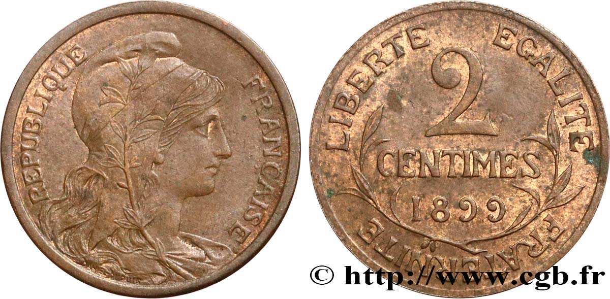2 centimes Daniel-Dupuis 1899 Paris F.110/3 SPL55