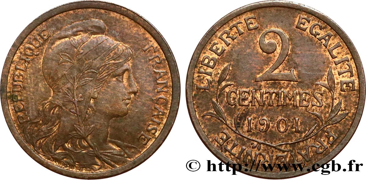 2 centimes Daniel-Dupuis 1901 Paris F.110/6 q.SPL