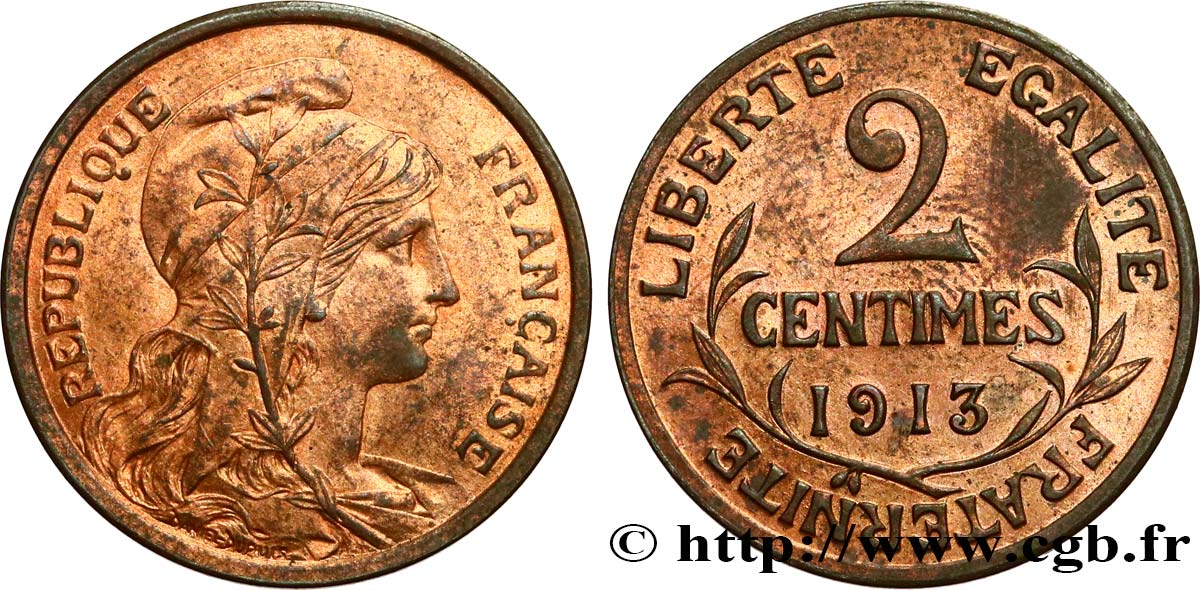 2 centimes Daniel-Dupuis 1913 Paris F.110/16 EBC62 