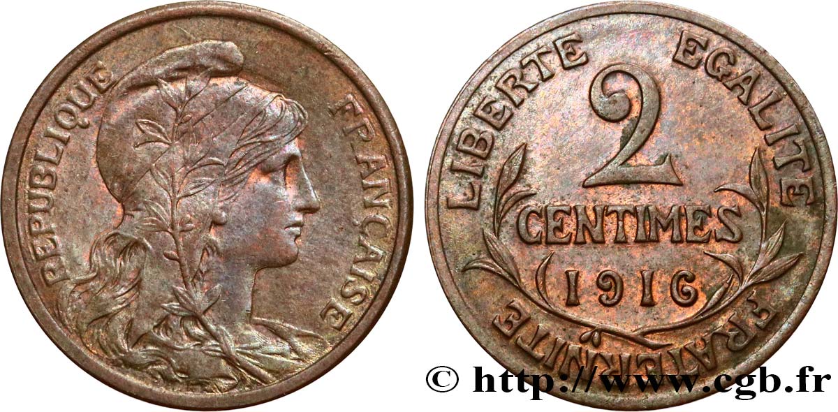 2 centimes Daniel-Dupuis 1916 Paris F.110/18 BB53