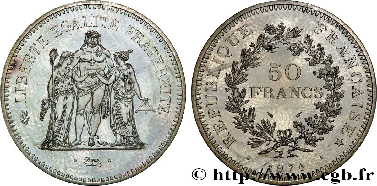 50 francs Hercule 1974  F.427/2 FDC 