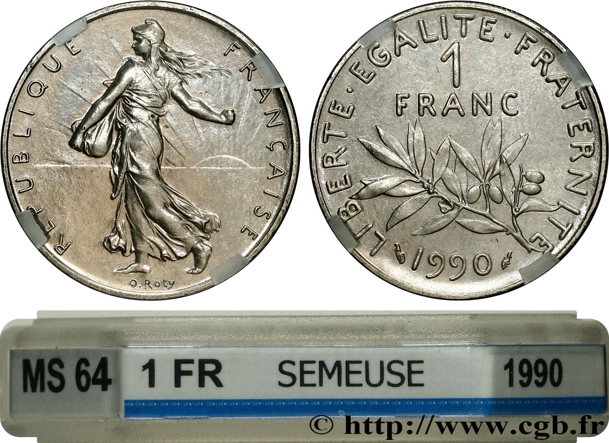 1 franc Semeuse, nickel 1990 Pessac F.226/35 fST64 GENI