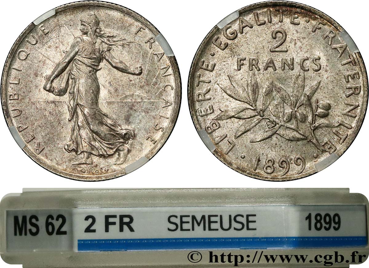 2 francs Semeuse 1899  F.266/3 EBC62 GENI