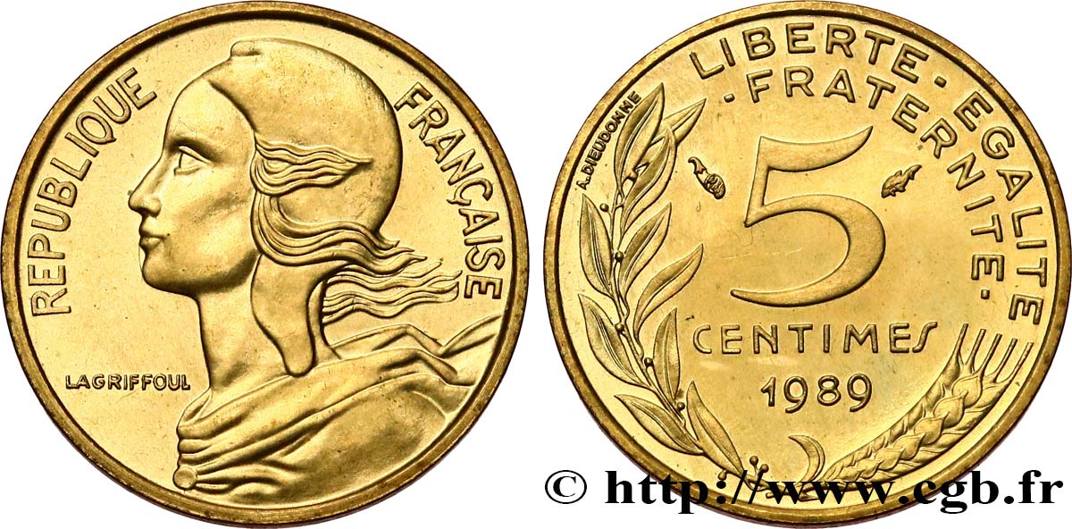 5 centimes Marianne 1989 Pessac F.125/25 SPL64