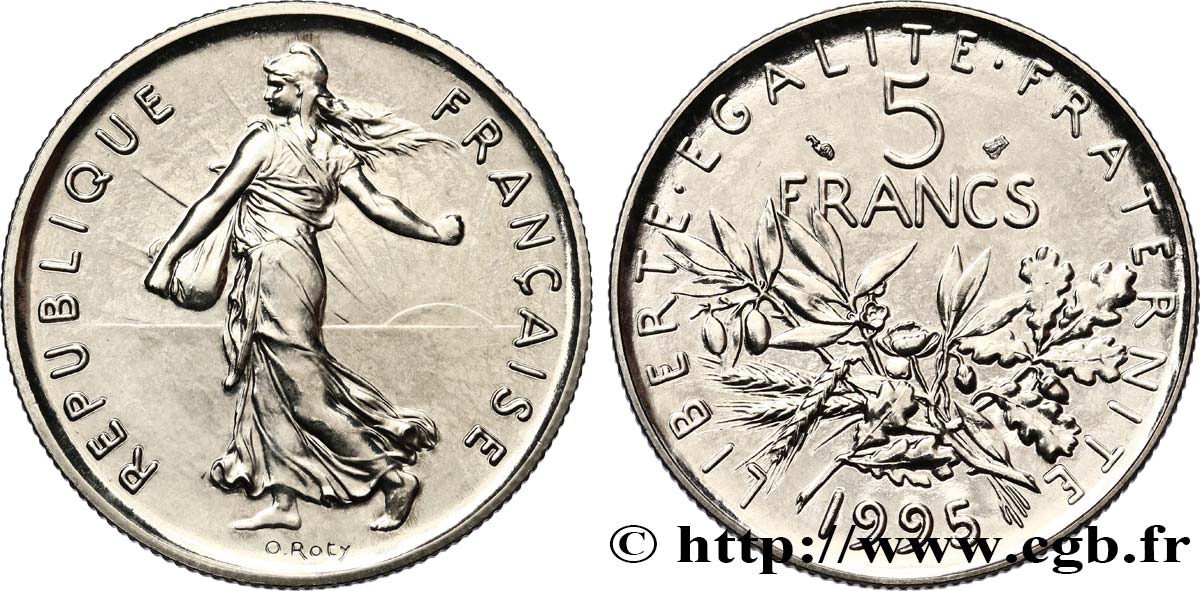 5 francs Semeuse, nickel 1995 Pessac F.341/31 FDC65