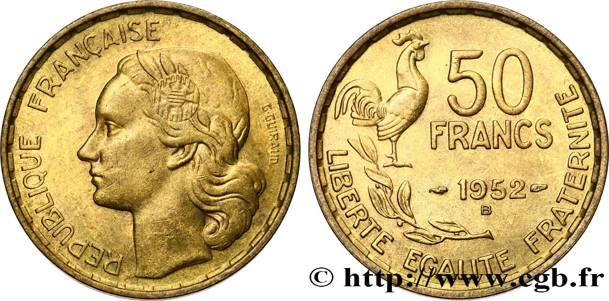 50 francs Guiraud 1952 Beaumont-Le-Roger F.425/9 AU55