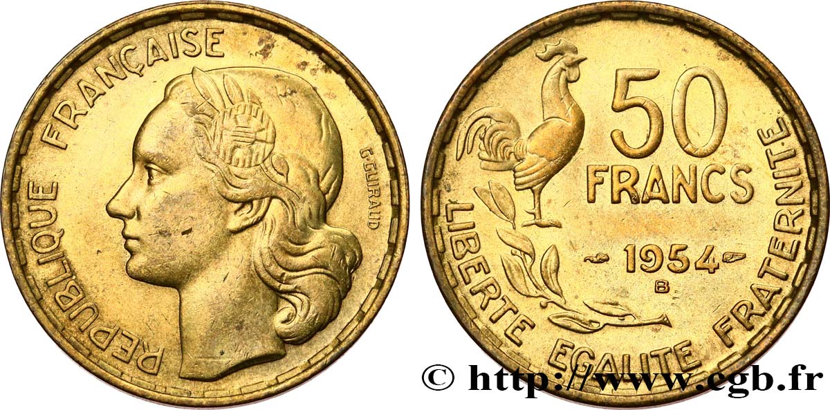 50 francs Guiraud 1954 Beaumont-le-Roger F.425/13 AU53