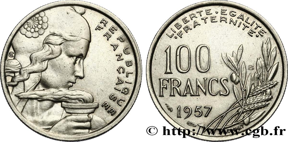 100 francs Cochet 1957 Beaumont-le-Roger F.450/11 XF