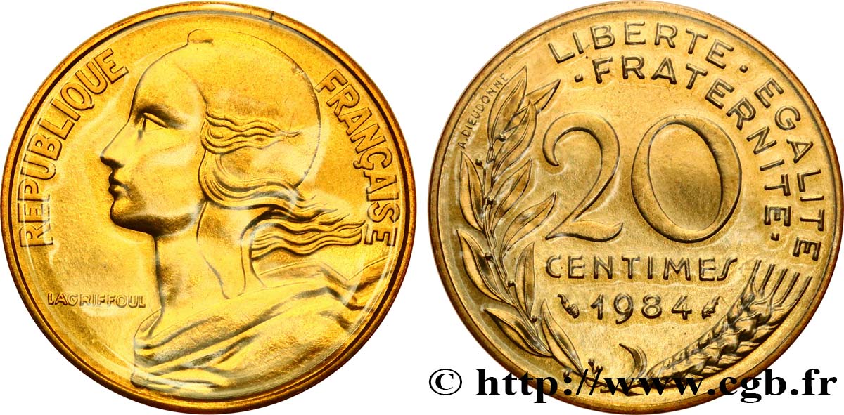 20 centimes Marianne 1984 Pessac F.156/24 MS
