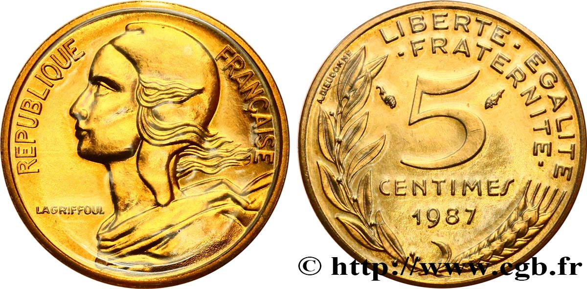 5 centimes Marianne 1987 Pessac F.125/23 MS 