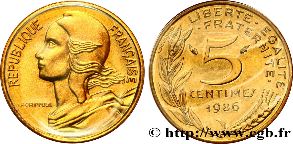 5 centimes Marianne 1986 Pessac F.125/22 FDC 