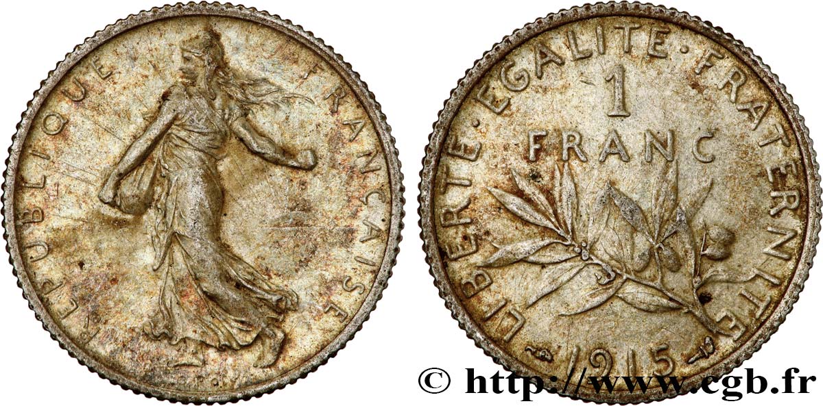 1 franc Semeuse 1915 Paris F.217/21 SUP58