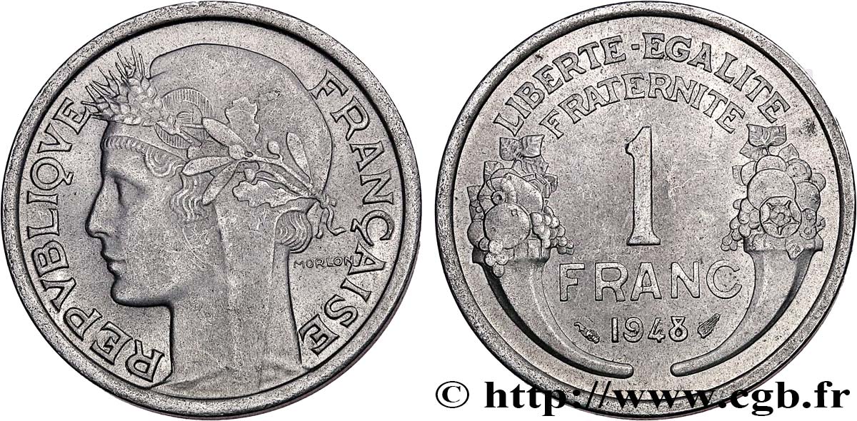 1 franc Morlon, légère 1948 F.221/13 VZ60