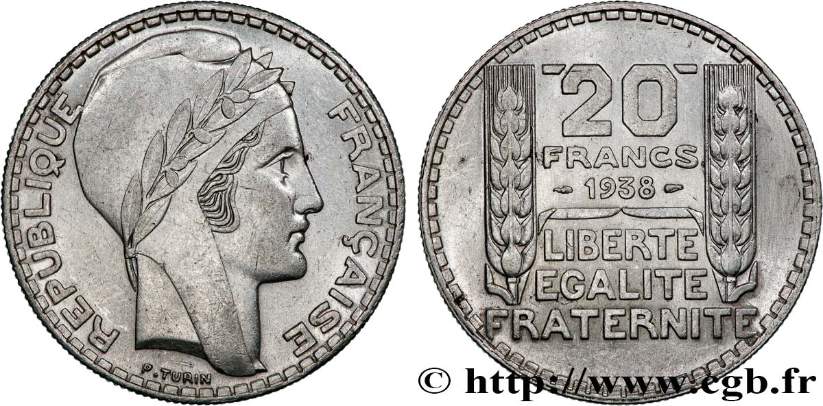 20 francs Turin 1938 F.400/9 AU