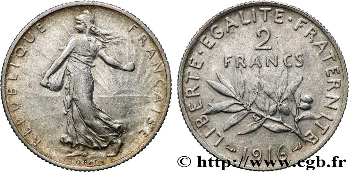 2 francs Semeuse 1916 F.266/18 q.SPL