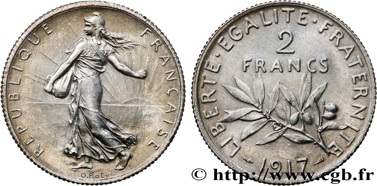 2 francs Semeuse 1917 F.266/19 SUP+