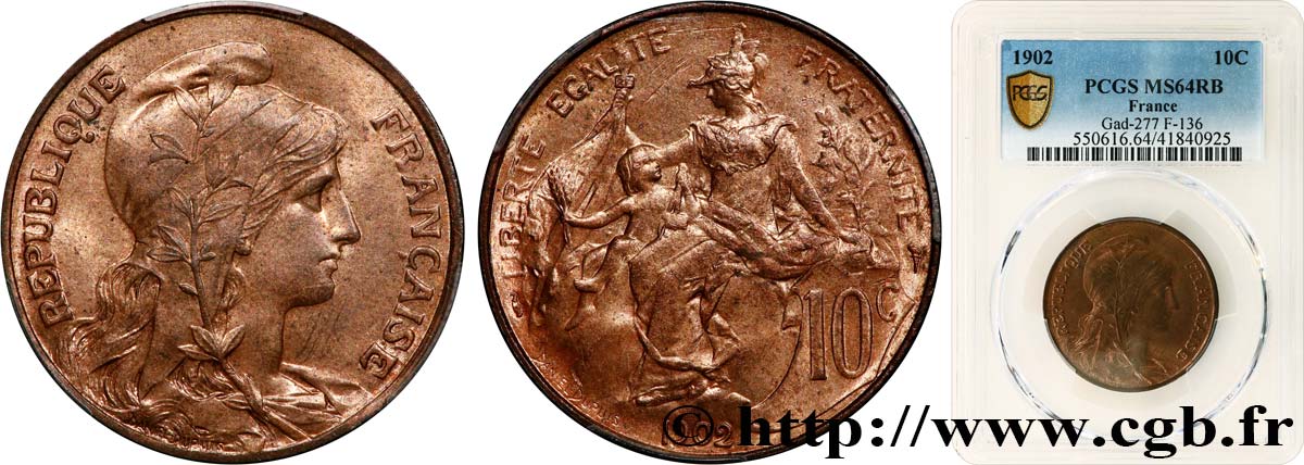 10 centimes Daniel-Dupuis 1902  F.136/11 MS64 PCGS