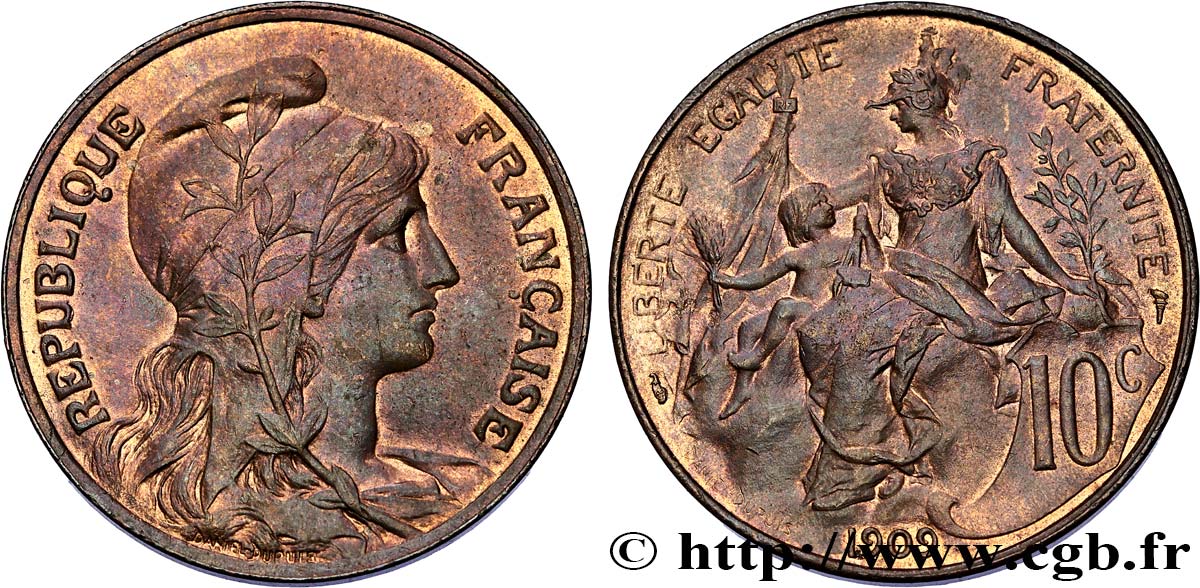 10 centimes Daniel-Dupuis 1909 F.136/18 SUP+
