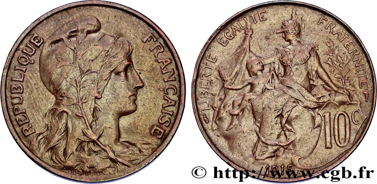 10 centimes Daniel-Dupuis 1915 F.136/24 TTB45