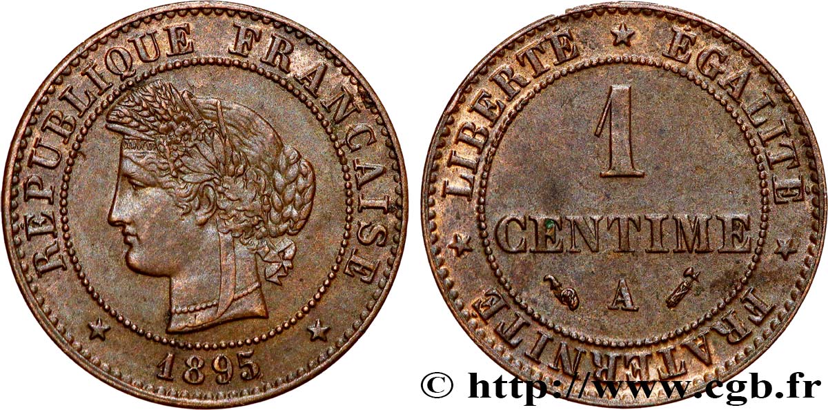 1 centime Cérès 1895 Paris F.104/22 EBC58
