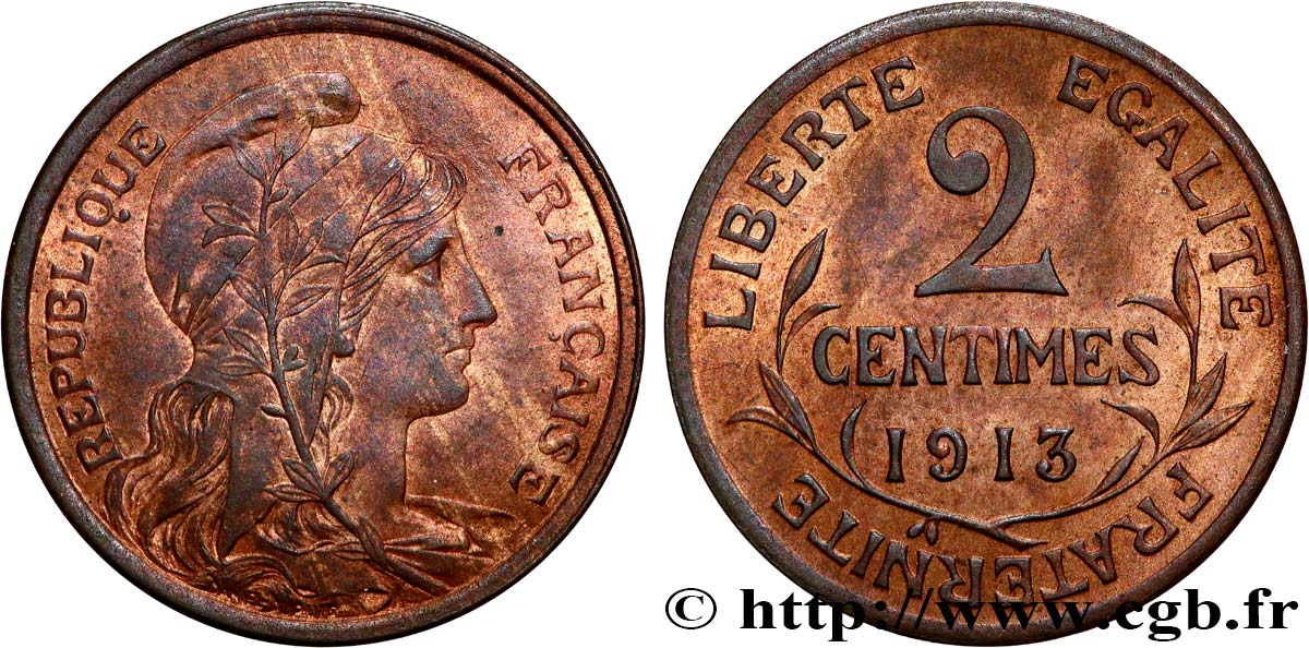 2 centimes Daniel-Dupuis 1913 Paris F.110/16 SUP62