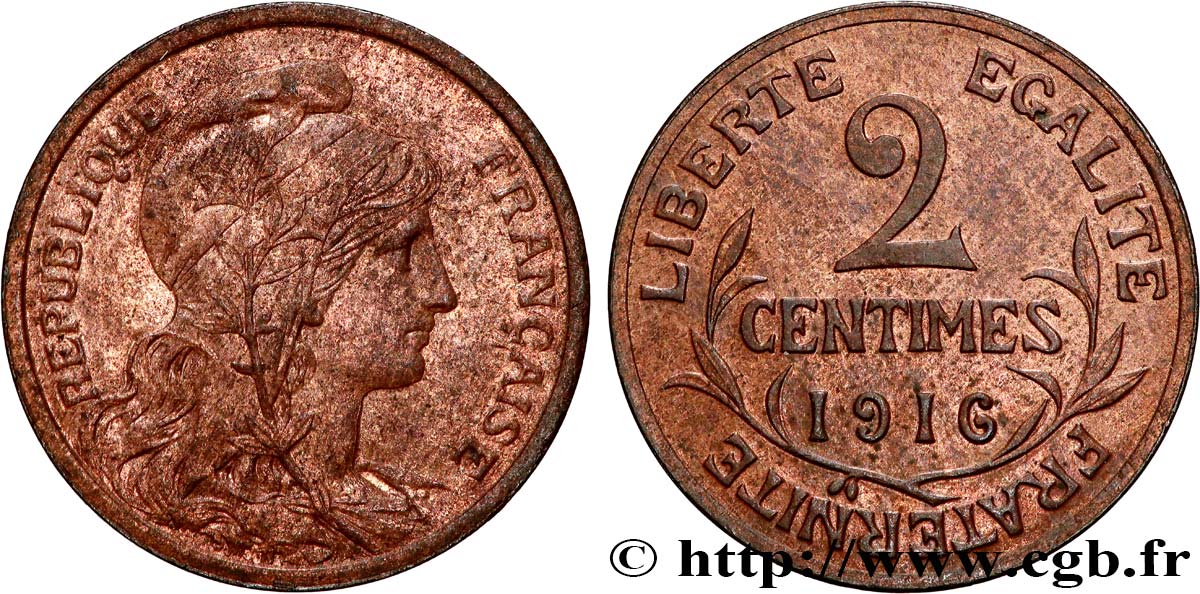 2 centimes Daniel-Dupuis 1916 Paris F.110/18 EBC60