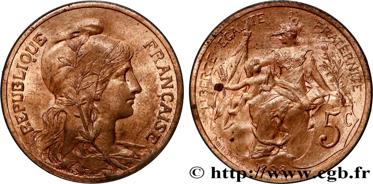 5 centimes Daniel-Dupuis 1898 F.119/5 SPL