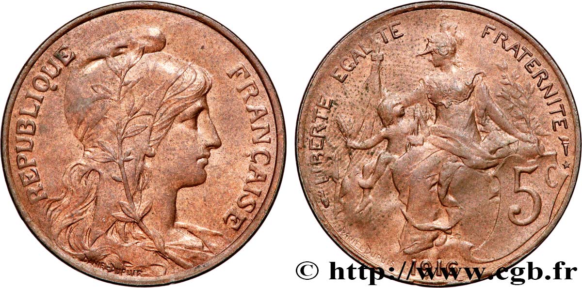 5 centimes Daniel-Dupuis 1916 F.119/29 EBC+