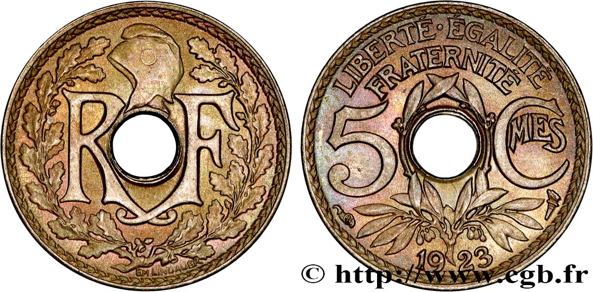 5 centimes Lindauer, petit module 1923 Paris F.122/6 VZ+