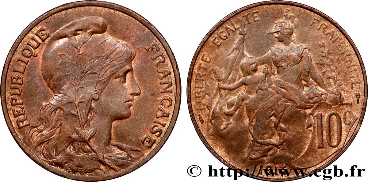 10 centimes Daniel-Dupuis 1914 F.136/23 EBC62