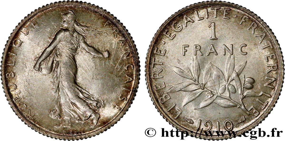 1 franc Semeuse 1910 Paris F.217/15 EBC62