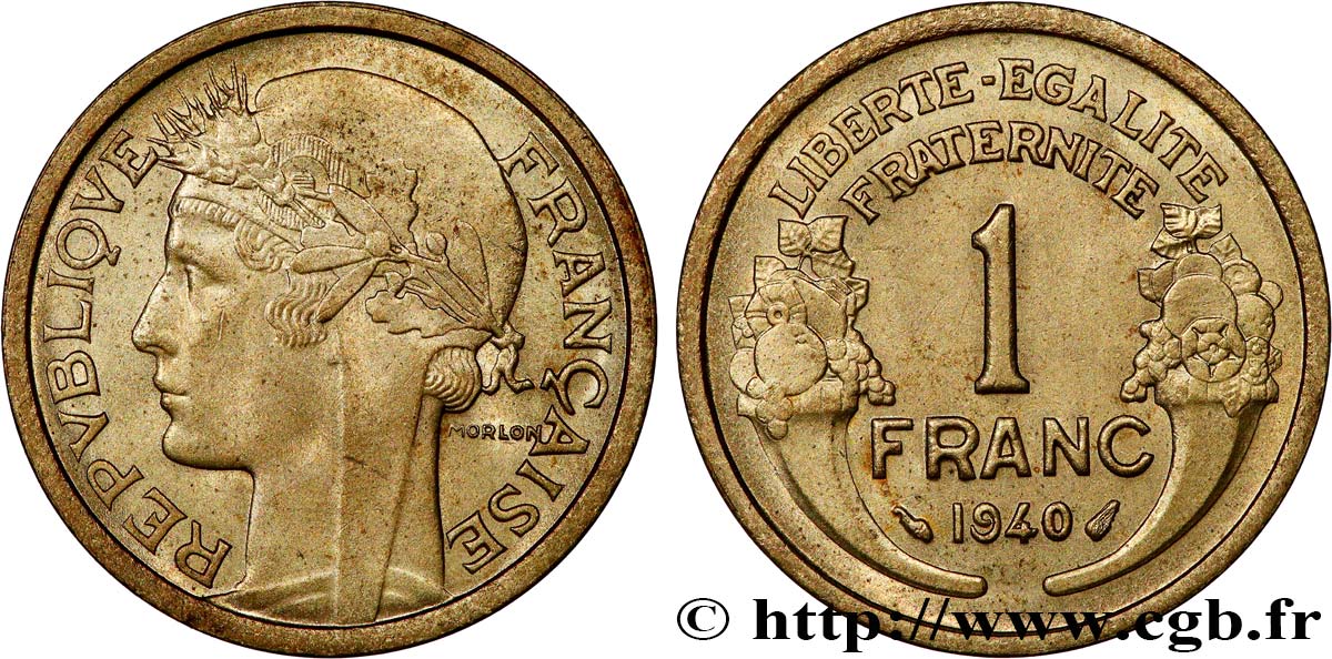 1 franc Morlon 1940 Paris F.219/11 MS60