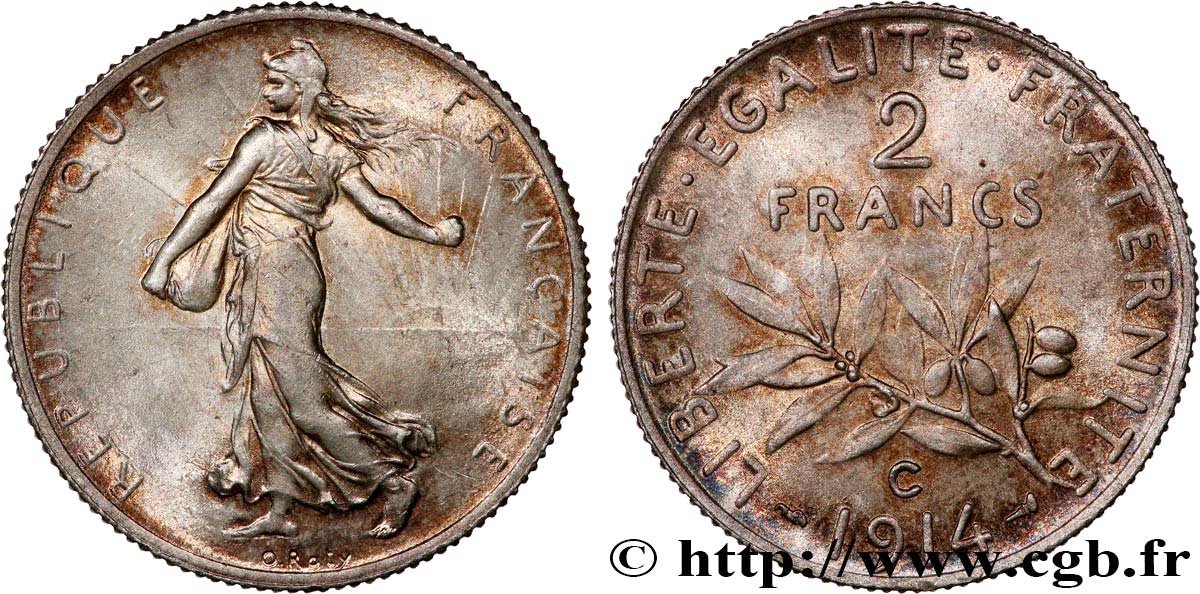 2 francs Semeuse 1914 Castelsarrasin F.266/16 EBC61