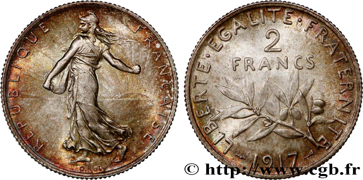 2 francs Semeuse 1917 F.266/19 SPL63