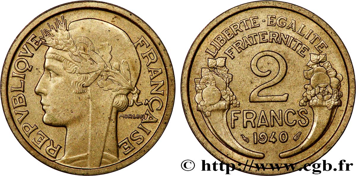 2 francs Morlon 1940 F.268/13 SUP+