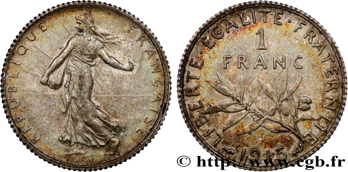 1 franc Semeuse 1915 Paris F.217/21 EBC