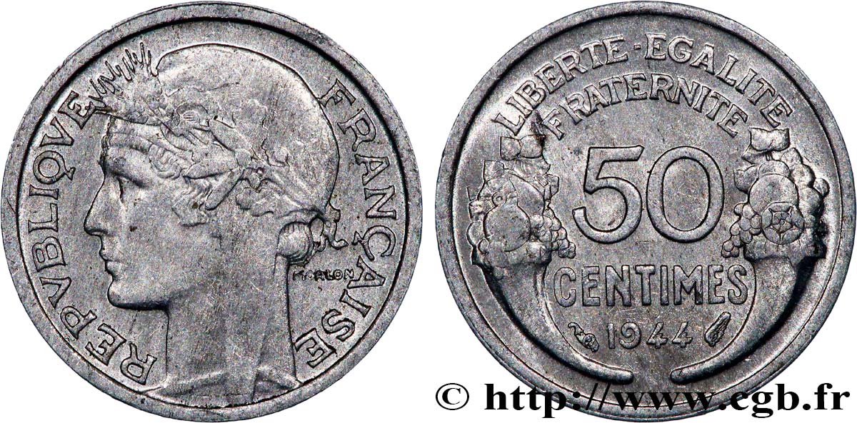 50 centimes Morlon, légère 1944 F.194/3 XF