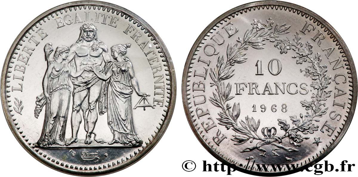 10 francs Hercule 1968 F.364/7 FDC